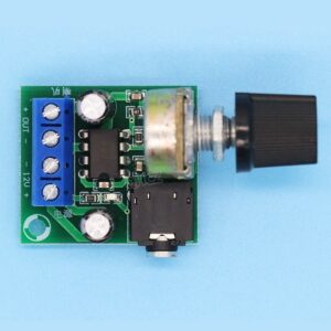 LM386 Audio Amplifier Board Mono 3.5mm DC 3-12V 10W Volume Control side