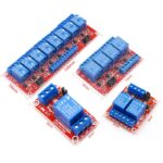 1 2 4 8 Channel 24V Relay Module Board Shield with Optocoupler Support High and Low Level Trigger Size