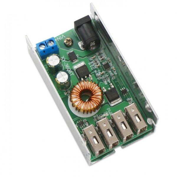 4 USB Output Buck Converter Power Supply Module With Aluminium Shell
