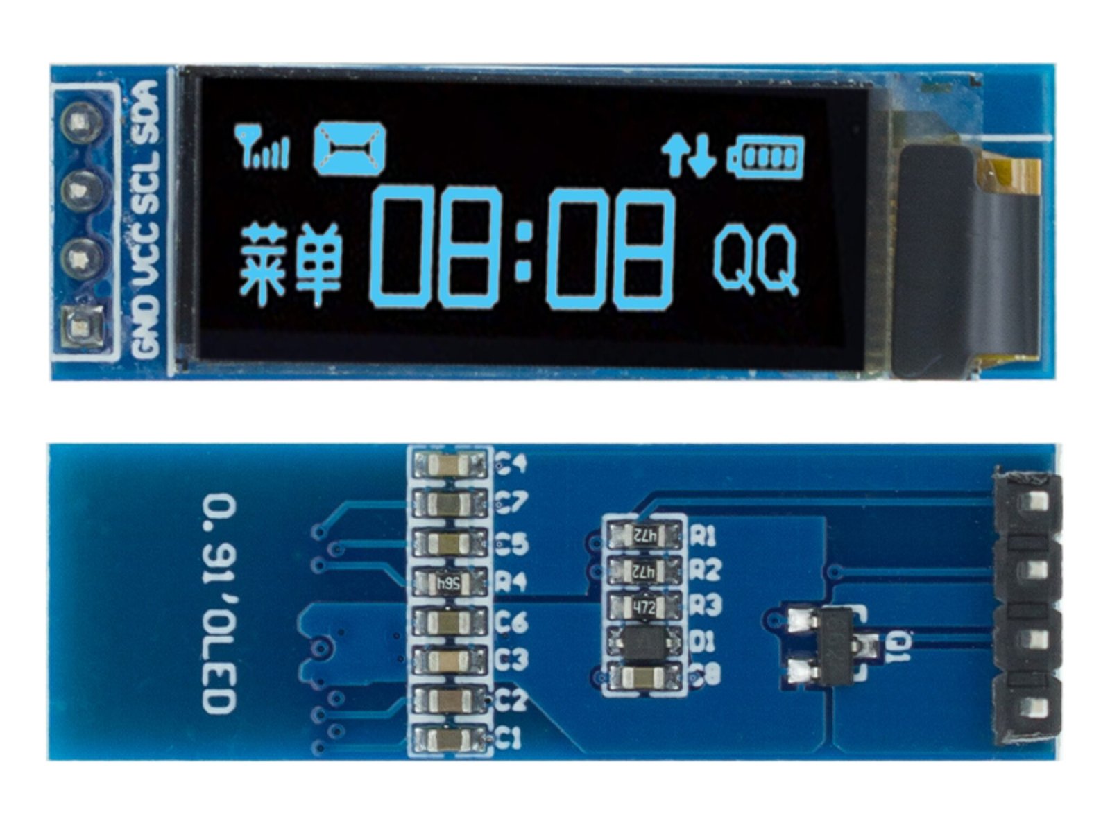 0.91 i2c oled lcd display arduino