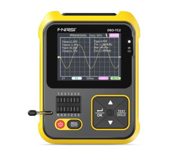 FNIRSI-TC2 Digital Oscilloscope and Electronic Component Tester Multimete