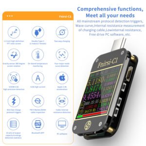 C1 PD Trigger Type-C USB-C Voltmeter Ammeter comprr