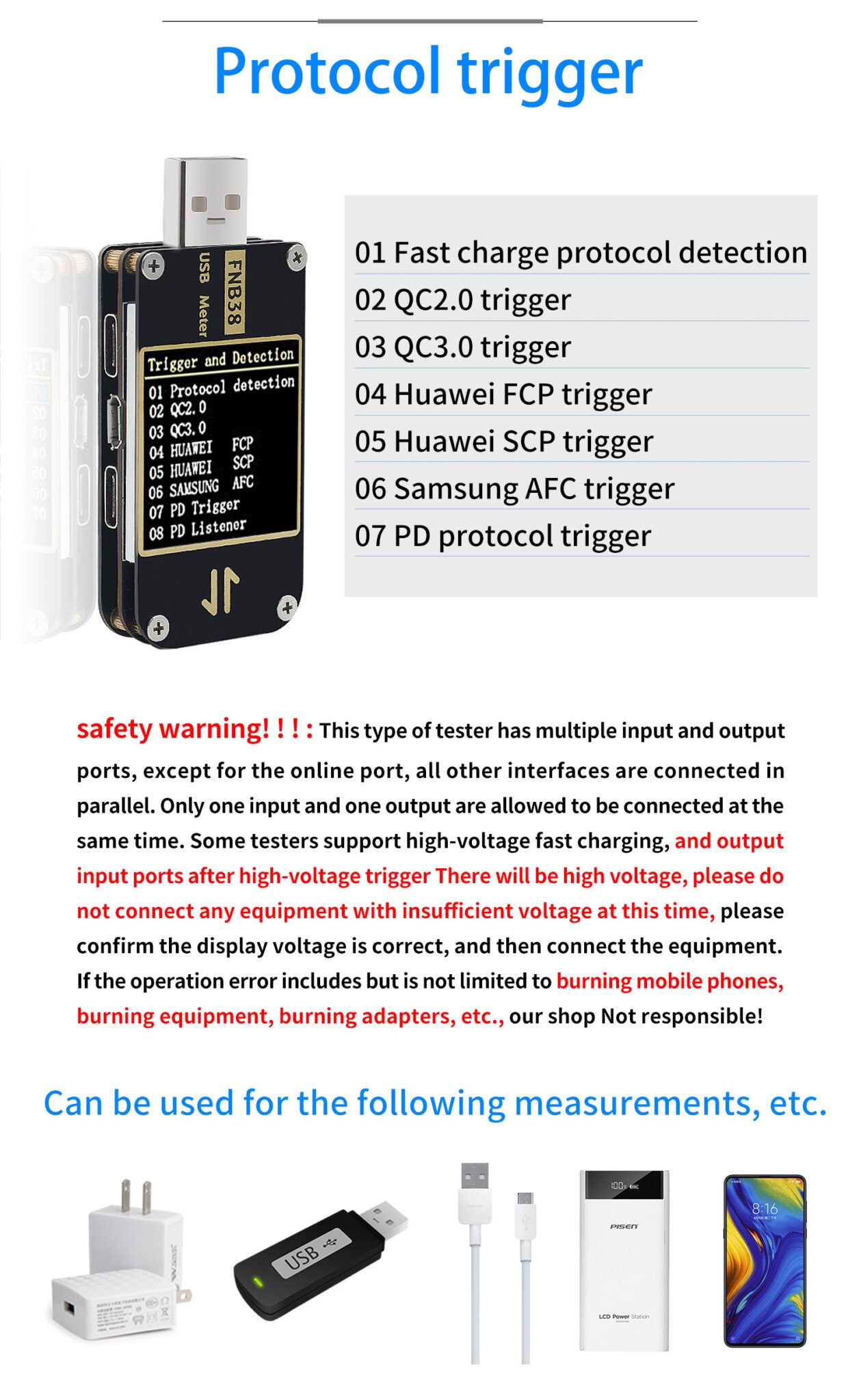 FNIRSI FNB38 Current And Voltage Meter USB Tester - Kunkune