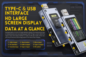 FNB58 USB Tester Voltmeter Ammeter TYPE-C Fast Charge Det