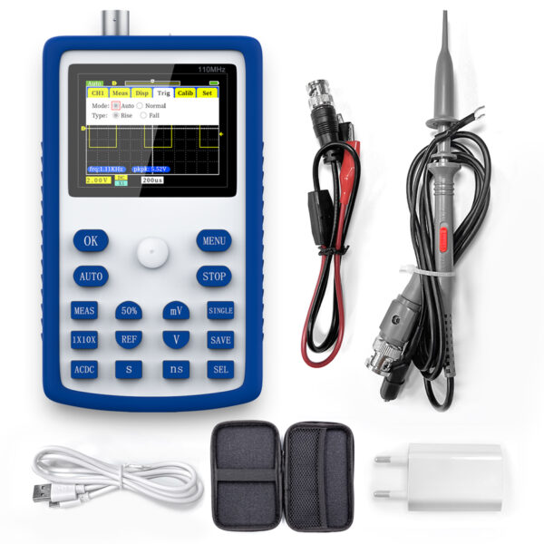 FNIRSI-1C15 Handheld Digital Oscilloscope with 500M Real-Time Sampling Rate and 110MHz Analog Bandwidth