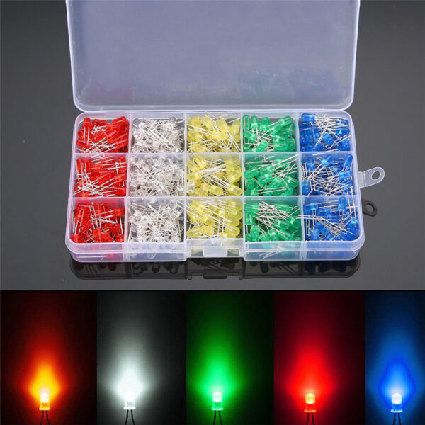 5mm Led Diode Mixed 5 Colour x 100each -500pcs