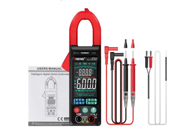 ST211 DC_AC Voltage Current Digital LCD Clamp Multimeter 6000 Counts 400A Clamp Meter