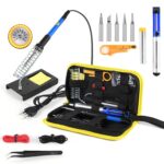 Soldering Iron Kit Electronics Soldering Set Tools Adjustable Temp 60W