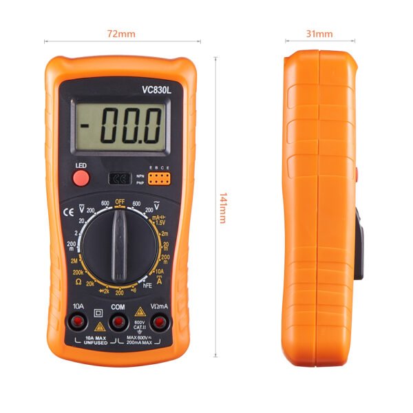 VC830L Digital Multimeter Handheld LCD Backlight main
