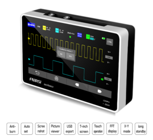 FNIRSI-1013D Digital Tablet Oscilloscope Dual Channel 100M Bandwidth 1GS Sampling Rate Mini Tablet D
