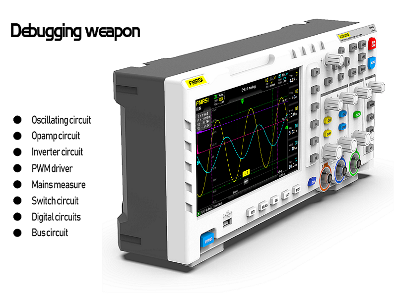 FNIRSI 1014D Digital Oscilloscope 2 In 1 Dual Channel Input Signal Gene