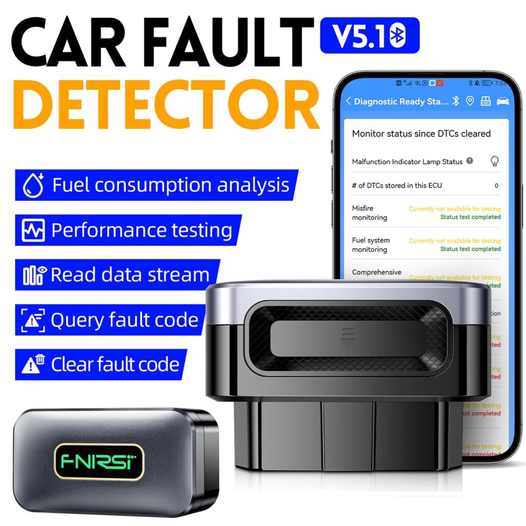 FNIRSI FD10 Car OBDII Bluetooth Diagnostic Tool IOS Andro min