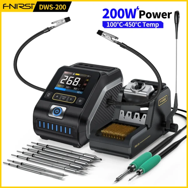 FNIRSI DWS-200 Precision Digital Soldering Station Kit FNIRSI DWS-200 Precision Digital Soldering Station Kit