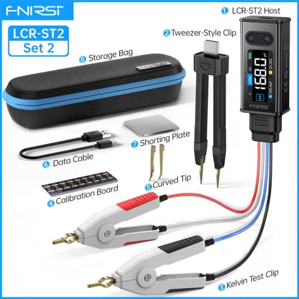 FNIRSI LCR-ST2 Digital Tweezer Bridge Meter SMD FNIRSI LCR-ST2 Digital Tweezer Bridge Meter SMD