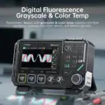 Oscilloscope with digital fluorescence, grayscale, and colour temperature display for precise measur.