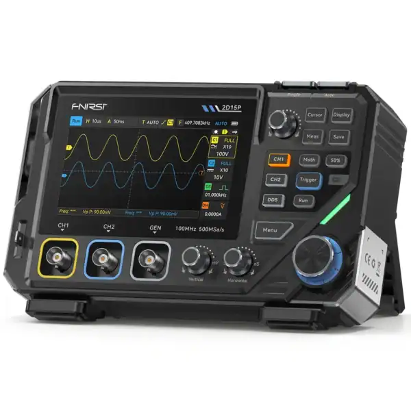 FNIRSI 2D15P 3-in-1 Oscilloscope, Multimeter & Signal Generator — 100MHz Benchtop Scope (UK)