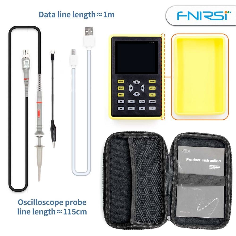 FNIRSI 5012H Handheld Digital Osciloscope what is in the bag min 1