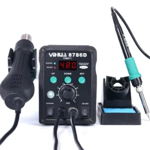 YIHUA 8786D 2 in 1 Hot Air Soldering and Rework Station from Kunkune