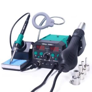 YIHUA 938BD-II 740W Digital Soldering Station Hot Air Rework + LED