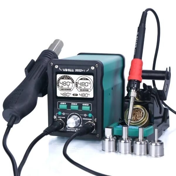YIHUA 995D+ I EVO 2-in-1 Hot Air Rework & Soldering Station 110W Iron YIHUA 995D+ I EVO 2-in-1 Hot Air Rework & Soldering Station 110W Iron