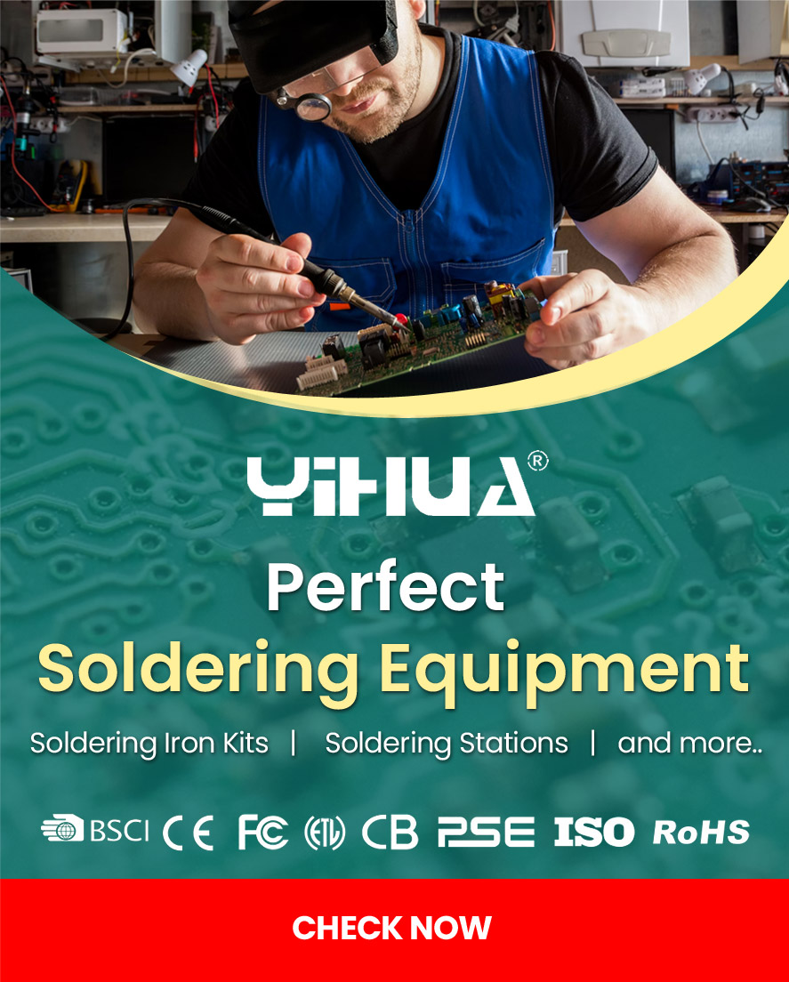 a man working on a soldering device