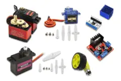 Servo motors and motor driver boards for Arduino robotics projects